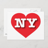 New York Red Heart - Ik hou van NY Briefkaart (Voorkant / Achterkant)