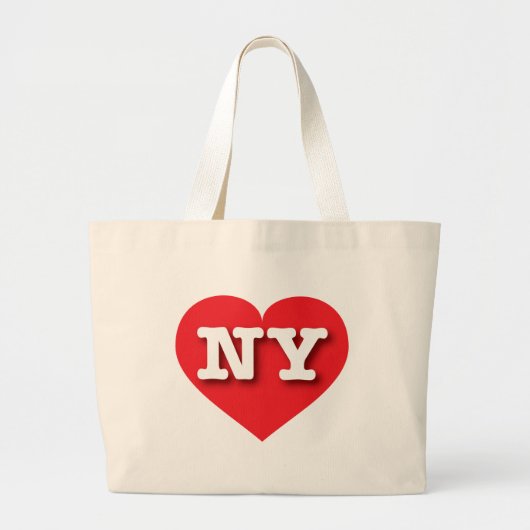 New York Red Heart - Ik hou van NY Grote Tote Bag (Voorkant)