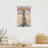  New York reisposter Poster (Keuken)