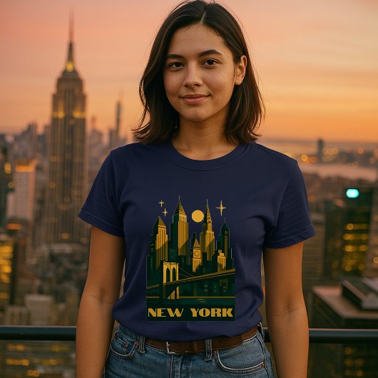 New York Retro Art Deco T-shirt