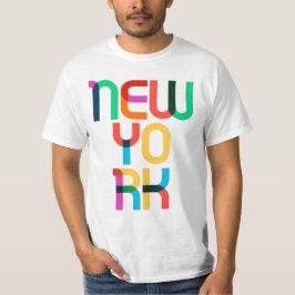 New York  Retro Pop Art Colorful 80s Type T-shirt