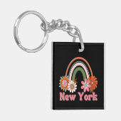 New York Retro Style Sleutelhanger (Voorkant Links)