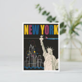 New York, Retro Travel Briefkaart (Staand voorkant)