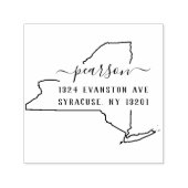 New York Return Adres Stempel Zelfinkt (Design)