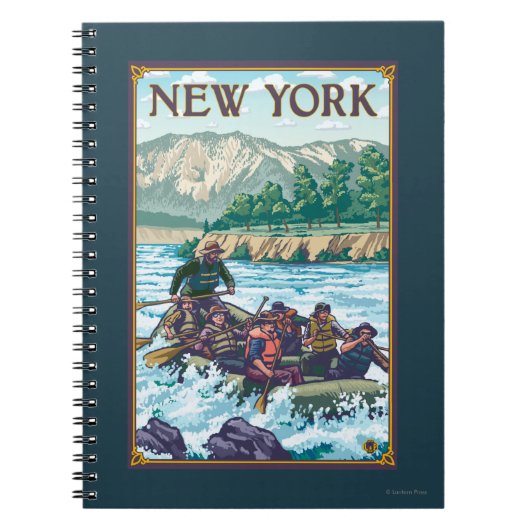 New York River Rafting Scène Notitieboek (Voorkant)