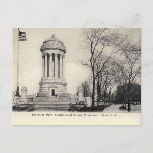 New York, Riverside Park Monument, 1905 Briefkaart (Voorkant)