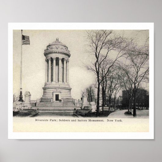 New York, Riverside Park Monument, 1905 Poster (Voorkant)