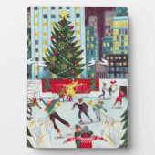 New York Rockefeller center kerstschaatscentrum Fotoplaat (voorkant)