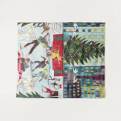 New York Rockefeller center kerstschaatsen Wandkleed (Voorkant (horizontaal))