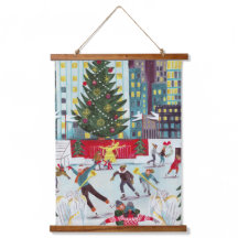 New York Rockefeller center kerstskateboarder