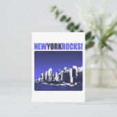 New York Rocks. Briefkaart (Staand voorkant)