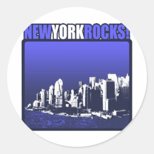 New York Rocks! Ronde Sticker