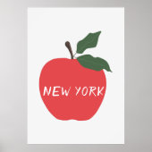 New York rode appel Poster (Voorkant)