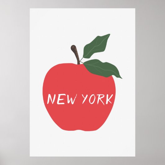 New York rode appel Poster (Voorkant)