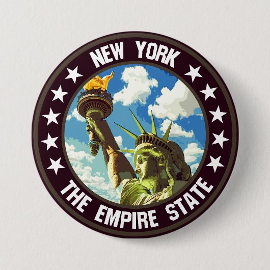 New York Ronde Button 7,6 Cm (Voorkant)