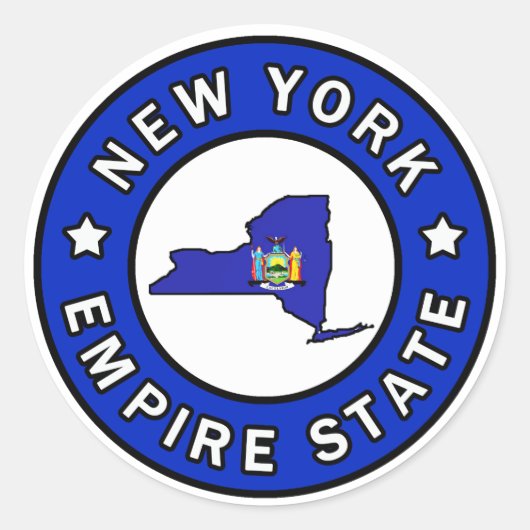 New York Ronde Sticker (Voorkant)