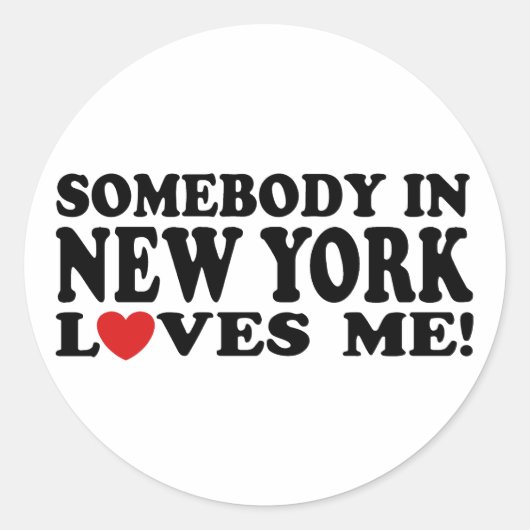 New York Ronde Sticker (Voorkant)
