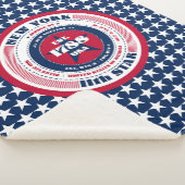 New York Rood Wit Blauw Patriottisch Sherpa Deken (3/4)