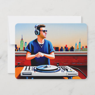 New York Roof Top Dj Bedankkaart