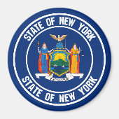 New York Round Emblem Magneet (Voorkant)