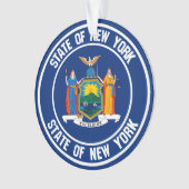 New York Round Emblem Ornament (voorkant)