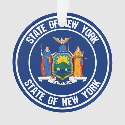 New York Round Emblem Ornament (voorkant)