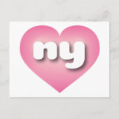 New York roze fade hart - ik hou van alles Briefkaart (Voorkant)