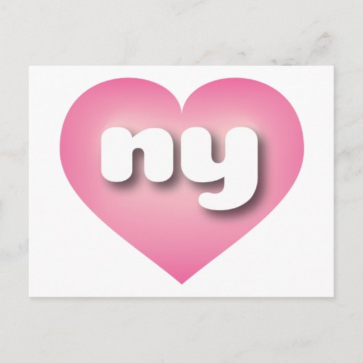 New York roze fade hart - ik hou van alles Briefkaart (Voorkant)