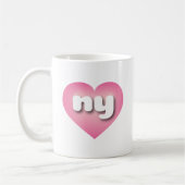 New York roze fade hart - ik hou van alles Koffiemok (Links)