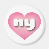New York roze fade hart - ik hou van alles Magneet (Voorkant)