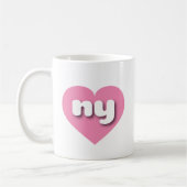 New York roze hart - ik hou van alles Koffiemok (Links)