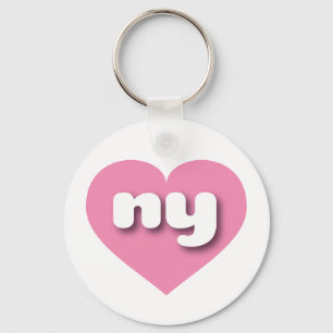 New York roze hart - ik hou van alles Sleutelhanger