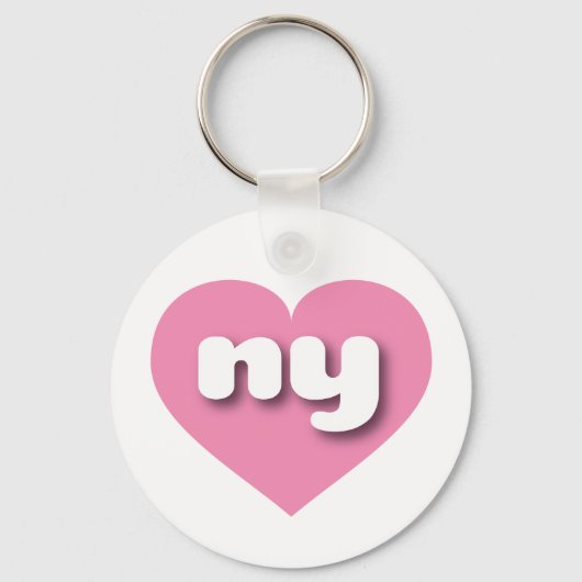 New York roze hart - ik hou van alles Sleutelhanger (Voorkant)