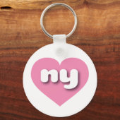 New York roze hart - ik hou van alles Sleutelhanger (Voorkant)