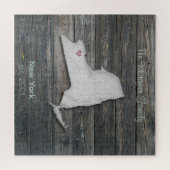 New York Rustic State Puzzle  Legpuzzel (Horizontaal)