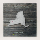 New York Rustic State Puzzle Legpuzzel (Verticaal)