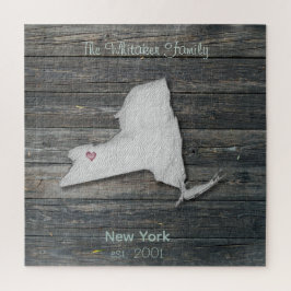 New York Rustic State Puzzle Legpuzzel
