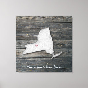 New York Ruw Gerekt Canvasprint Canvas Afdruk
