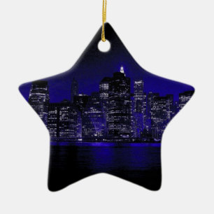 New York 's nachts Keramisch Ornament