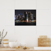 New York 's nachts Poster (Keuken)