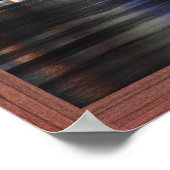 New York 's nachts - Redwood 4-paneelvenster Poste Poster (Hoek)