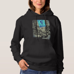 New York Samurai DJ Japans Grunge Esthetische wink Hoodie