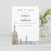 New York Save the Date Template Kaart (Staand voorkant)