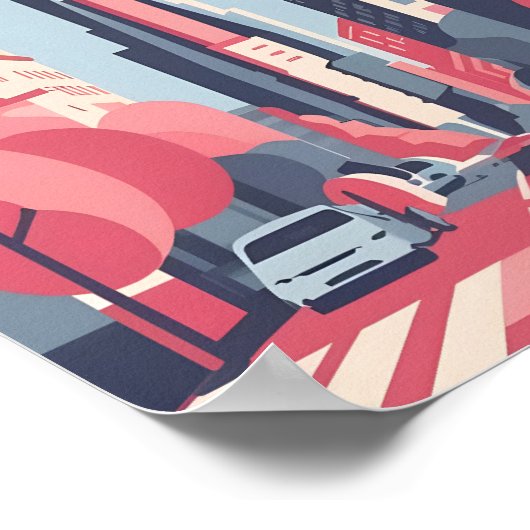 New York Scape 4K Vector Serene Poster (Hoek)