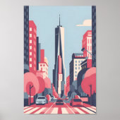 New York Scape 4K Vector Serene Poster (Voorkant)