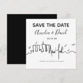 New York Script Tekening Bewaar de Datum (Voorkant / Achterkant)