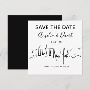 New York Script Tekening Bewaar de Datum