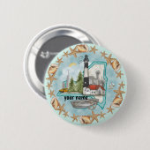 New York Shells Lighthouse-pinknop Ronde Button 5,7 Cm (Voorkant /achterkant)
