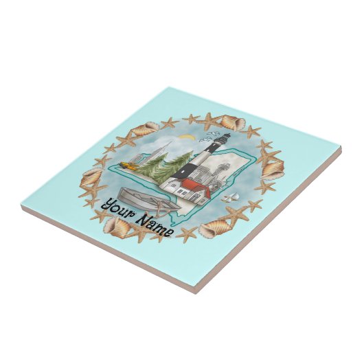 New York Shells Lighthouse Tegel Tegeltje (Zijkant)