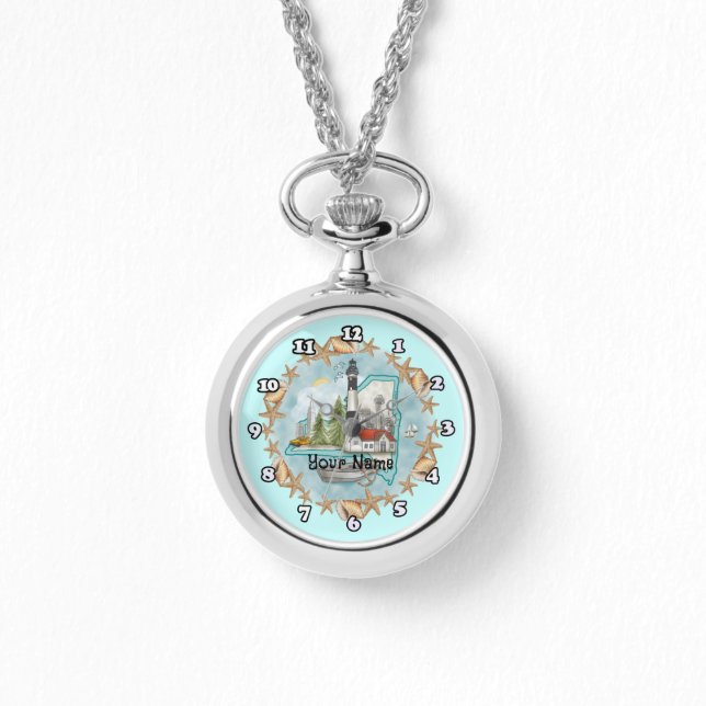 New York Shells Vuurtoren horloge (Voorkant)